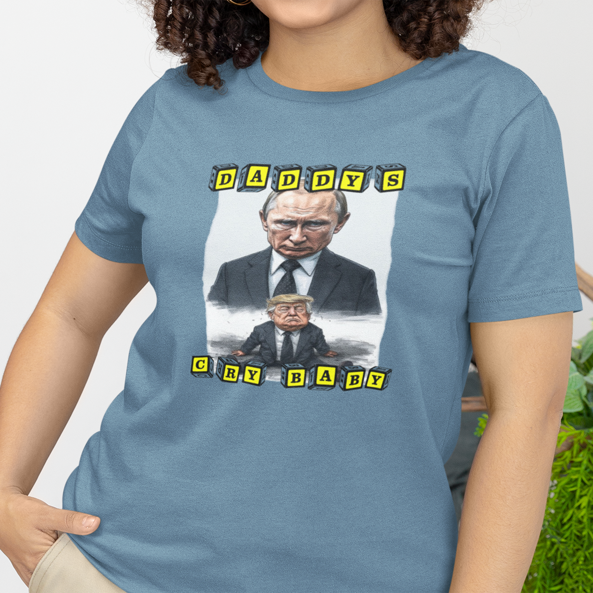 DADDY'S CRY BABY T-shirt/steel blue