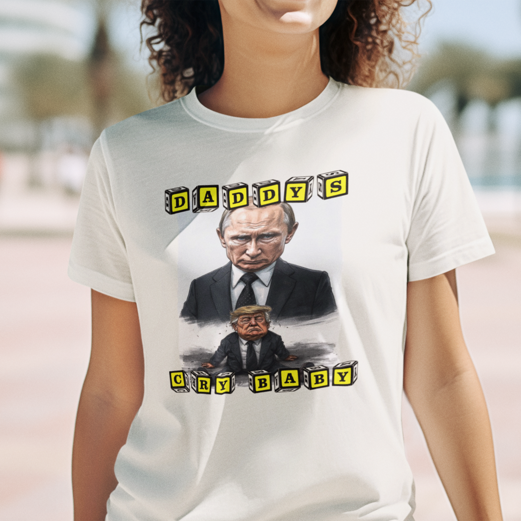 DADDY'S CRY BABY T-shirt/white
