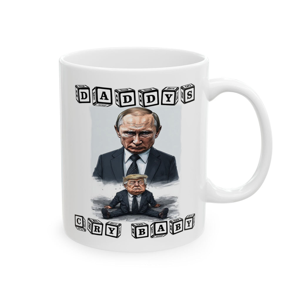 DADDY'S CRY BABY CERAMIC MUG/WHITE