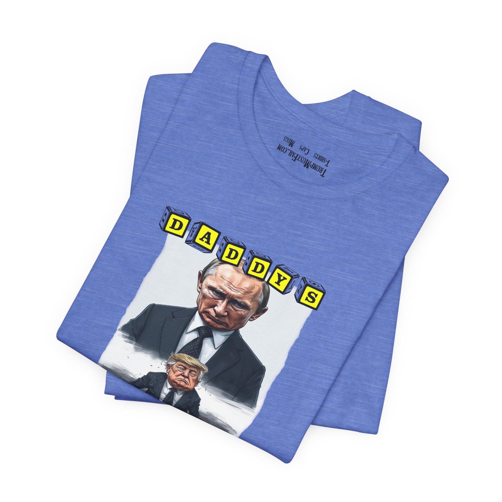 DADDY'S CRY BABY T-shirt/heather columbia blue