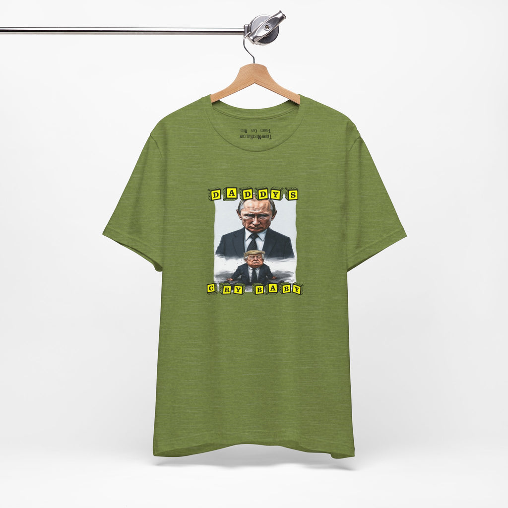 DADDY'S CRY BABY T-shirt/heather green