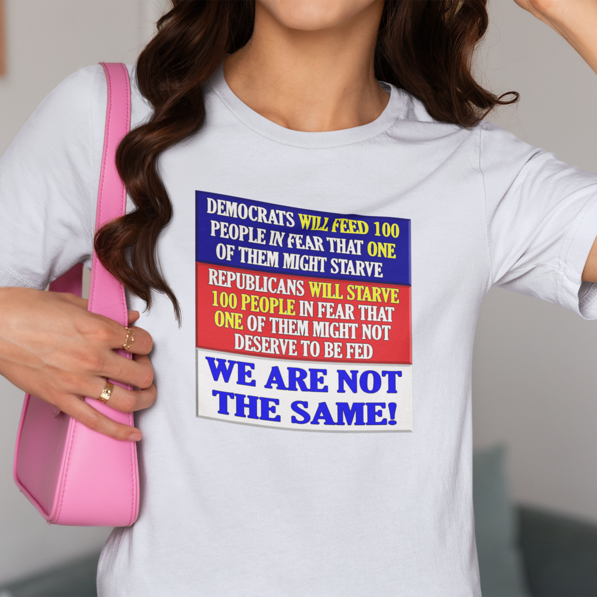 DEMOCRATS WILL FEED T-SHIRT/ASH