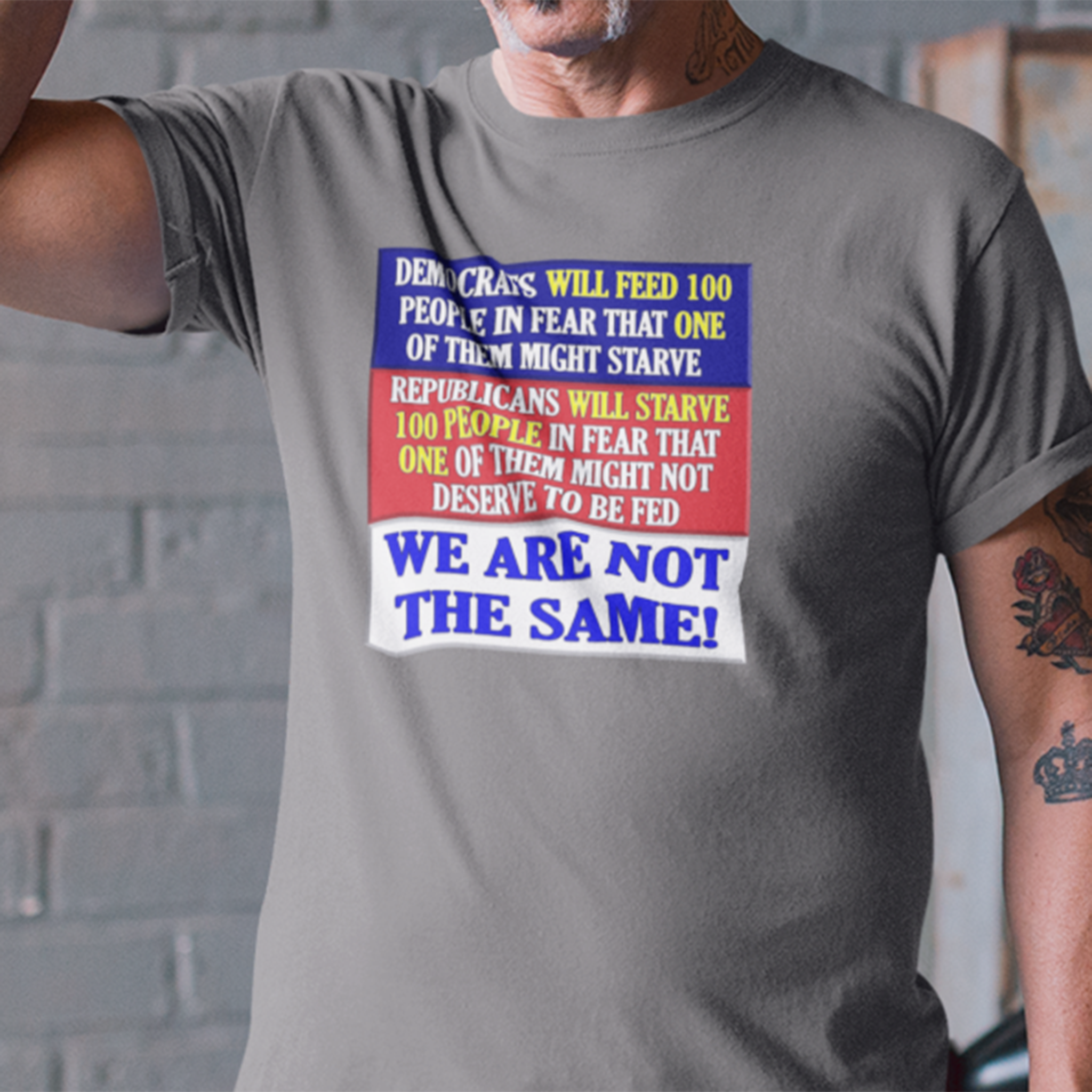 DEMOCRATS WILL FEED T-SHIRT/DEEP HEATHER