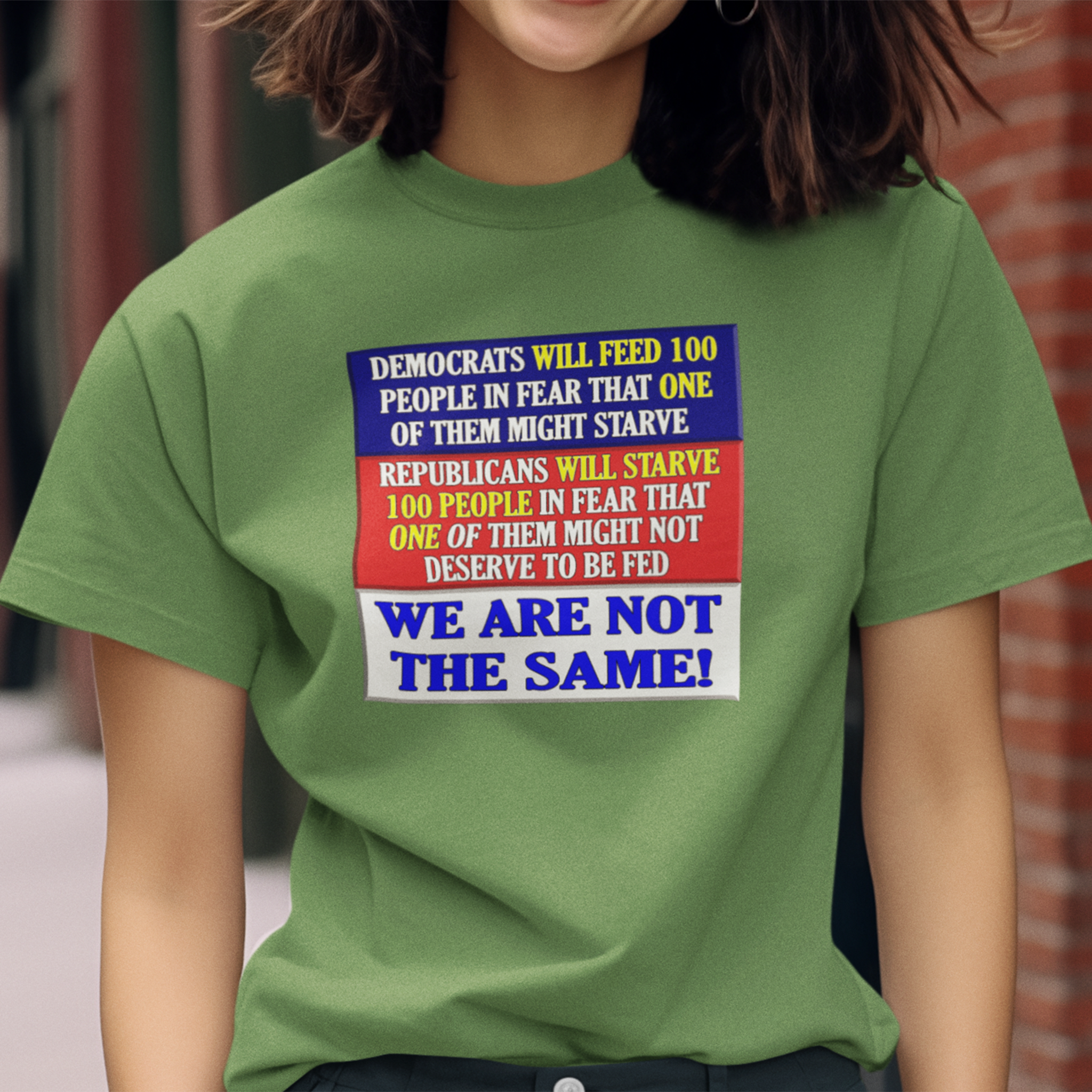 DEMOCRATS WILL FEED T-SHIRT/LEAF