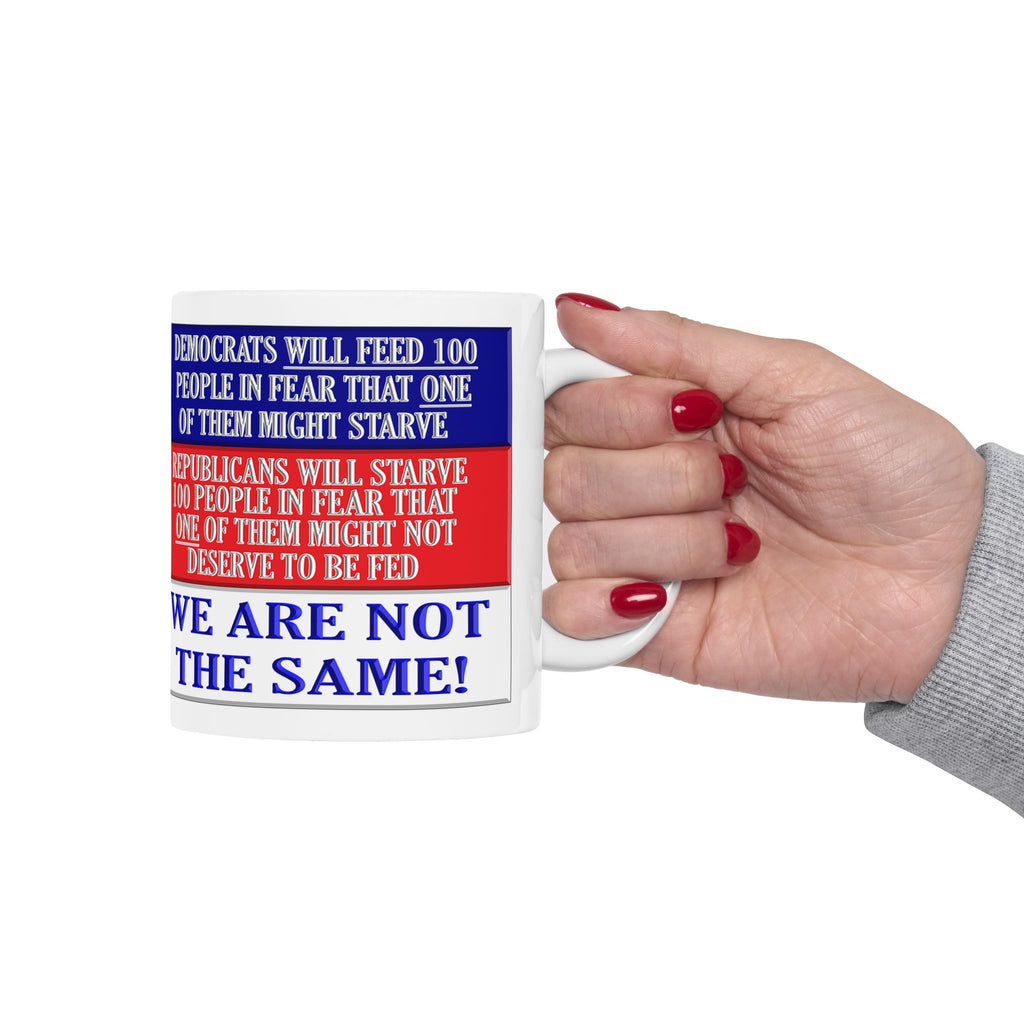 DEMOCRATS WILL FEED CERAMIC MUG/WHITE