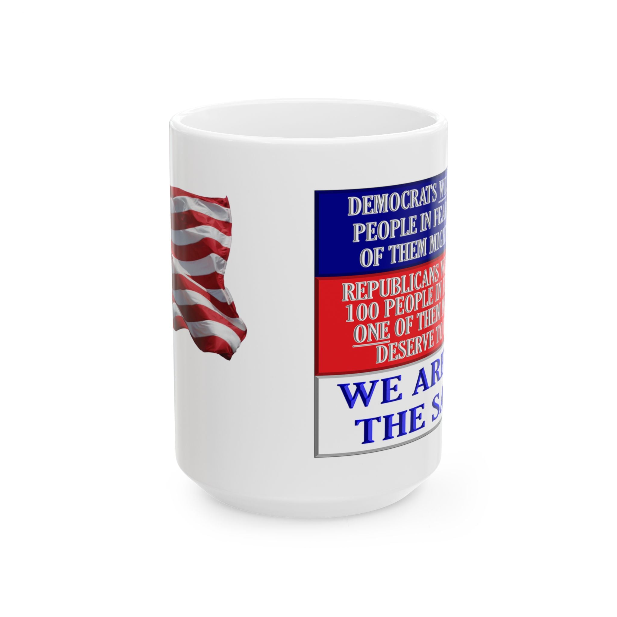 DEMOCRATS WILL FEED CERAMIC MUG/WHITE