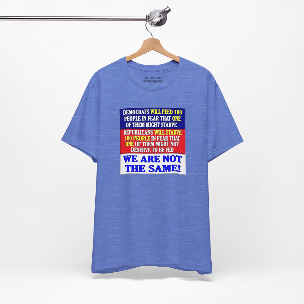 DEMOCRATS WILL FEED T-SHIRT/HEATHER COLUMBIA BLUE