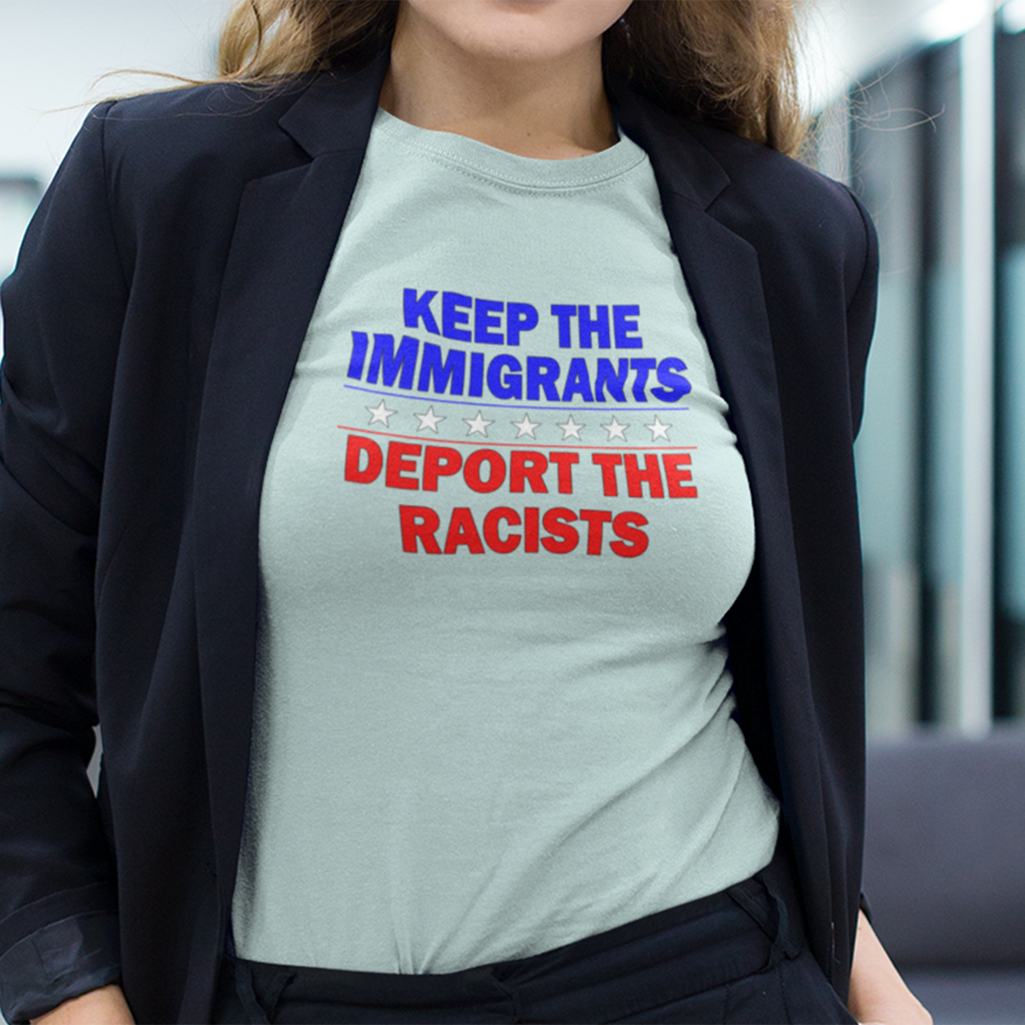 DEPOT THE RACIST T-SHIRT/HEATHER ICE BLUE