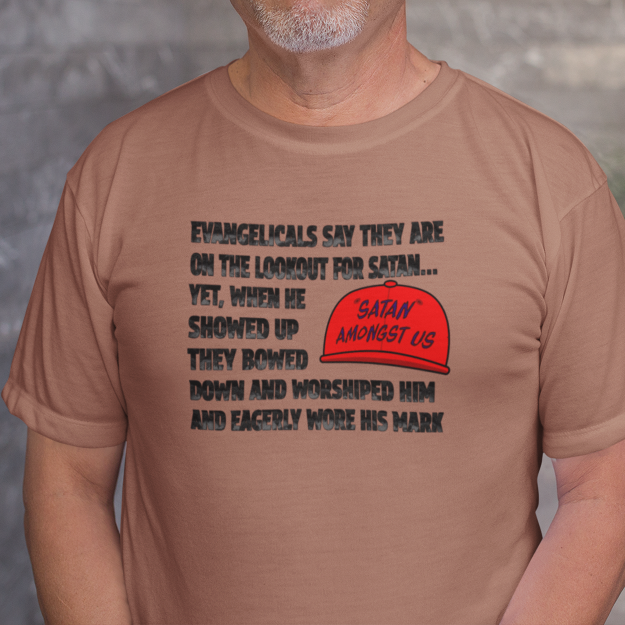 EVANGELICALS T-SHIRT/HEATHER CLAY