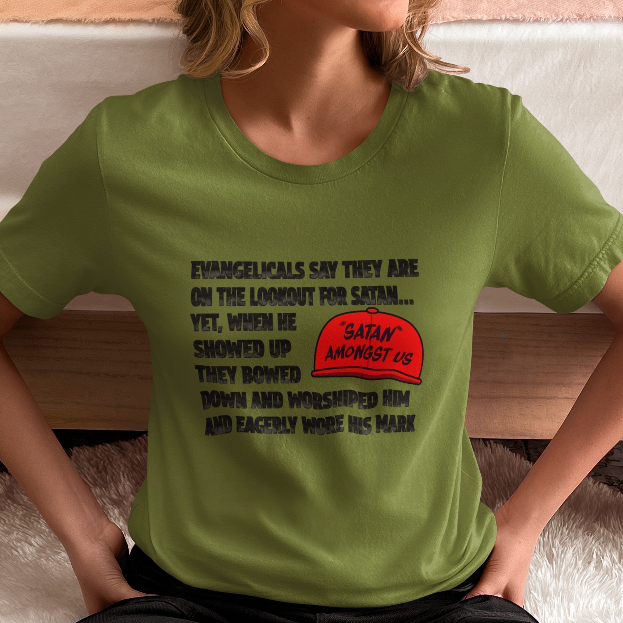 EVANGELICALS T-SHIRT/HEATHER GREEN