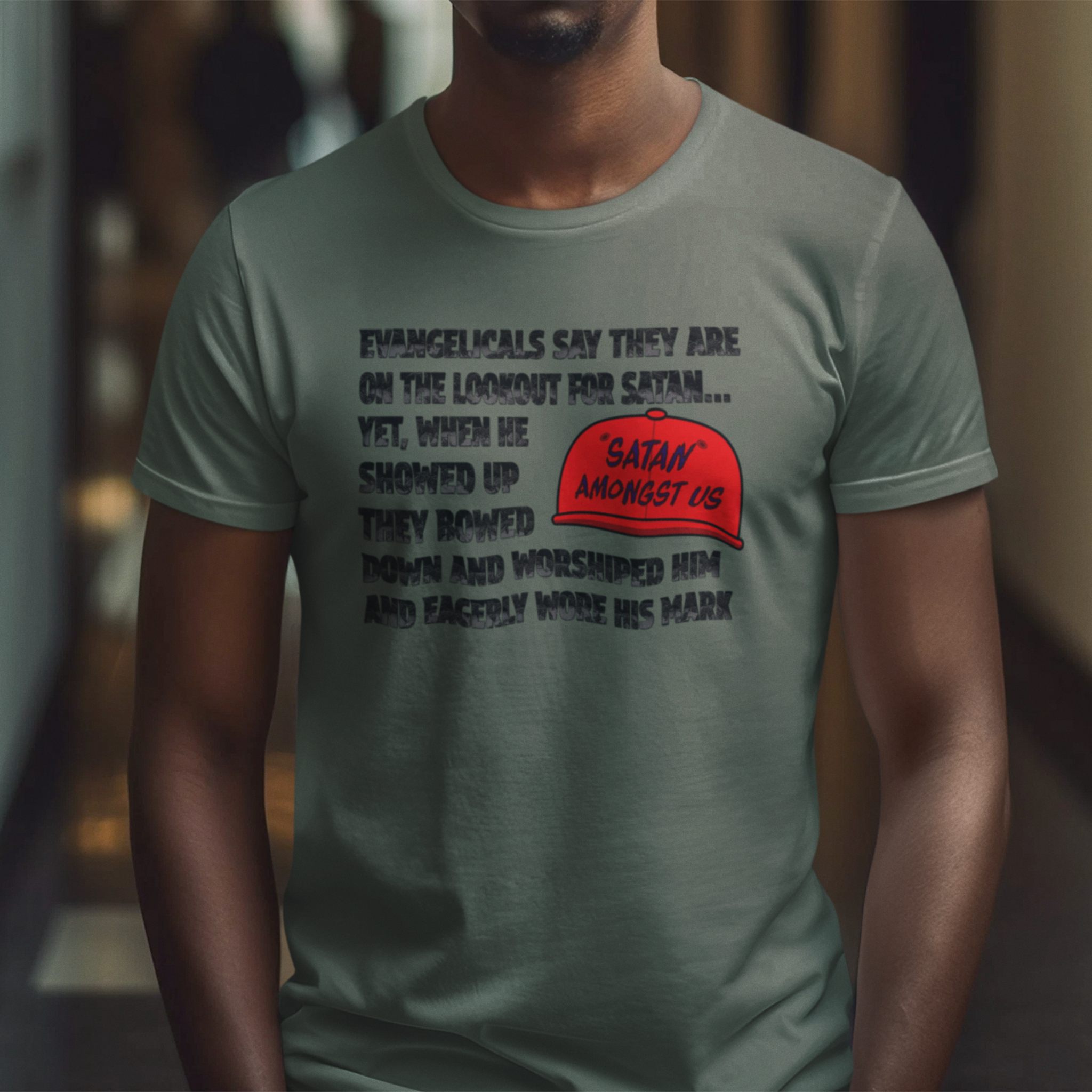 EVANGELICALS T-SHIRT/MILITARY GREEN