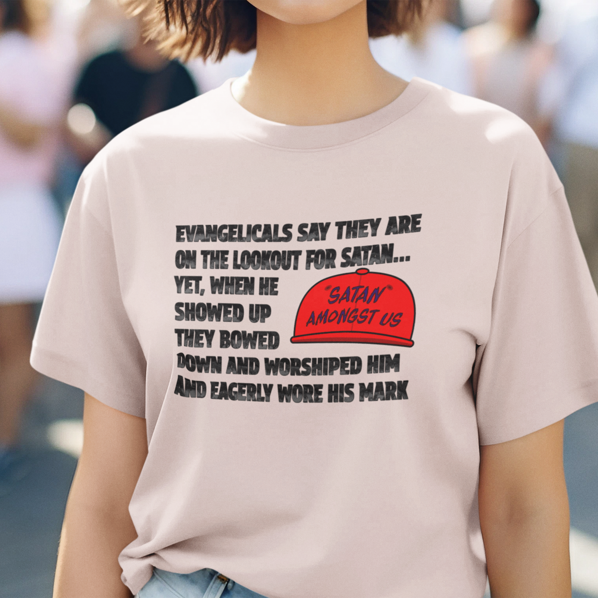 EVANGELICALS T-SHIRT/SOFT PINK