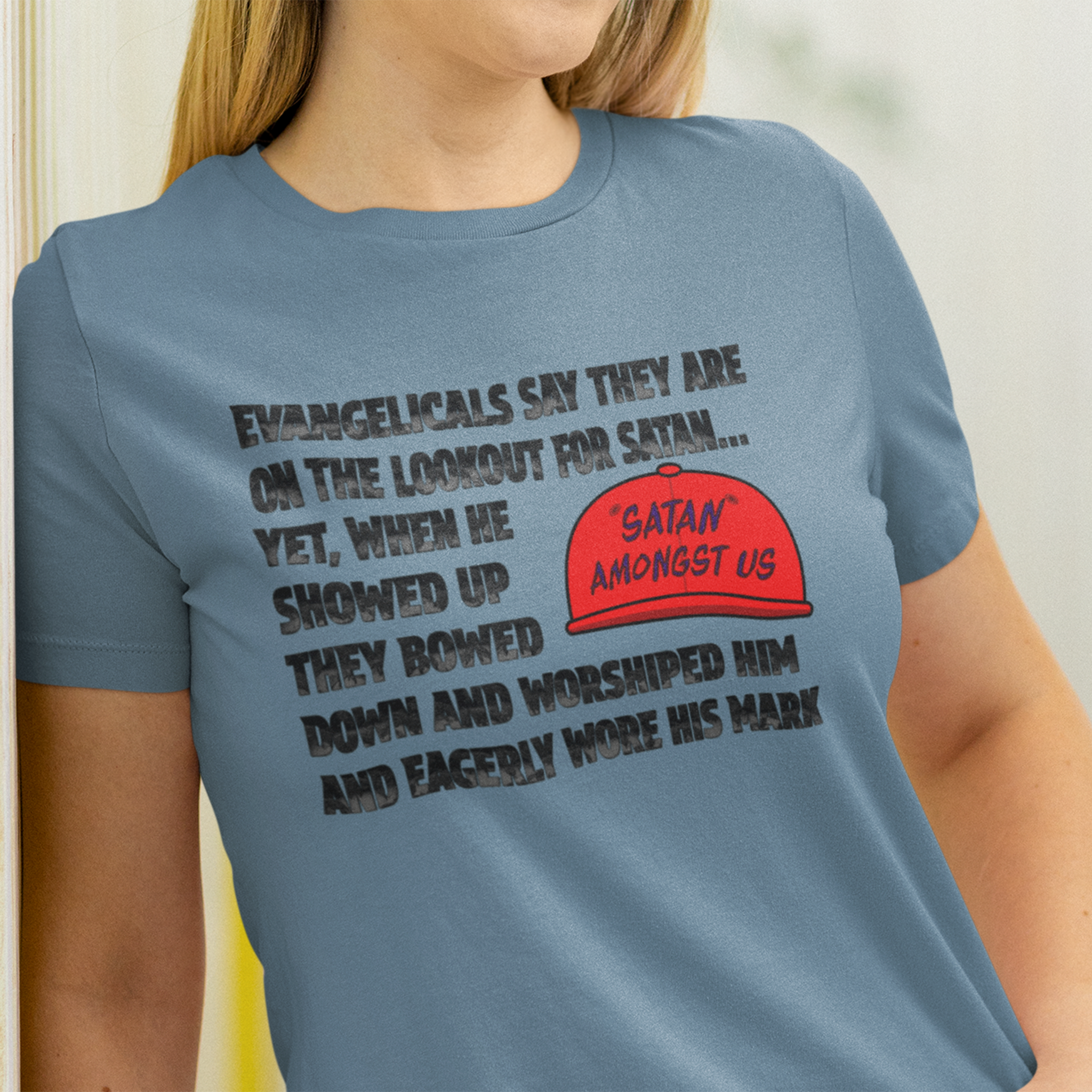 EVANGELICALS T-SHIRT/STEEL BLUE