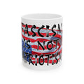 FASCISM IS NOT PATRIOTISM CERAMIC MUG/WHITE