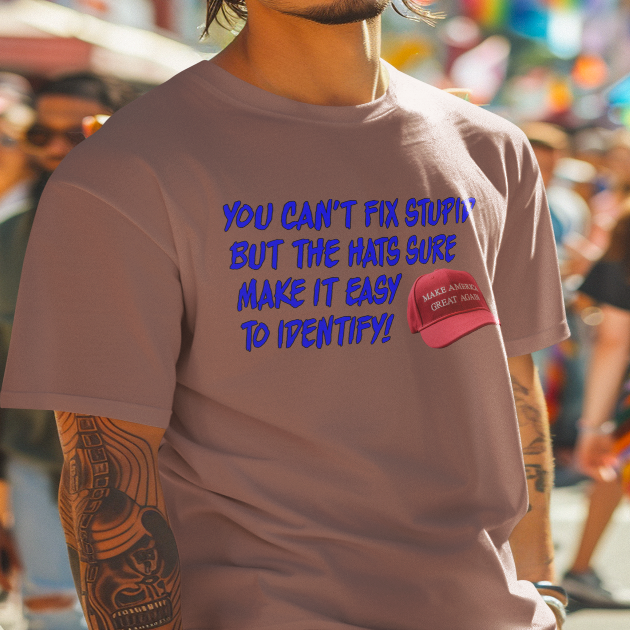 FIX STUPID T-SHIRT/HEATHER CLAY