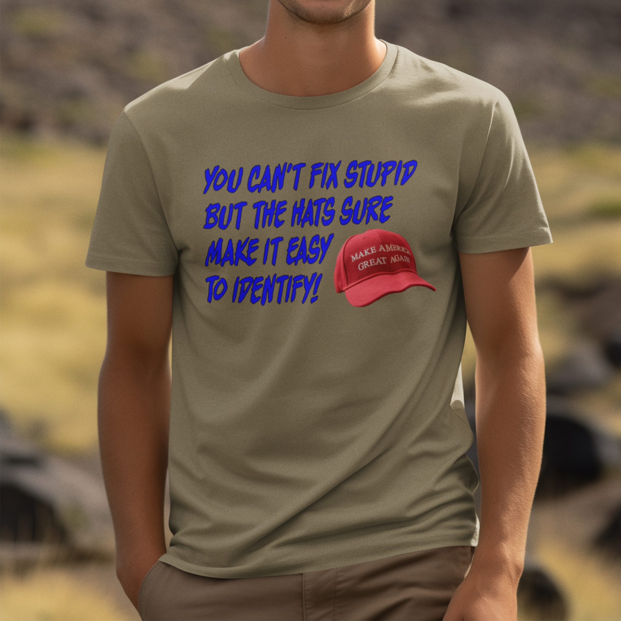 FIX STUPID T-SHIRT/HEATHER OLIVE