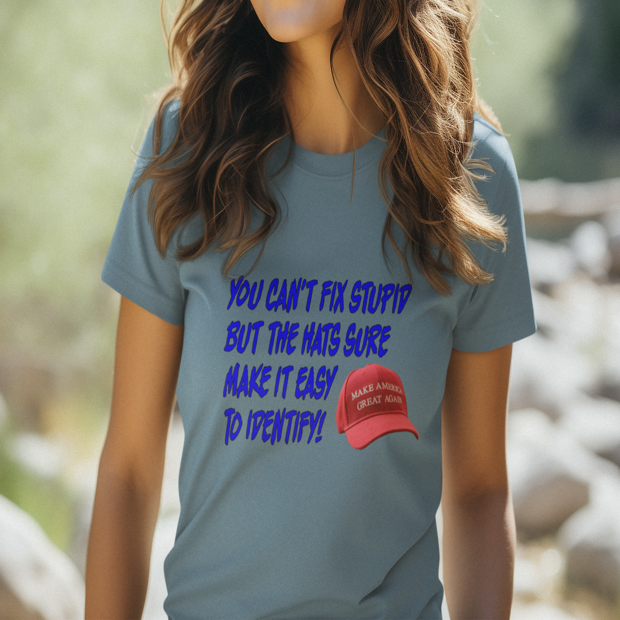FIX STUPID T-SHIRT/STEEL BLUE