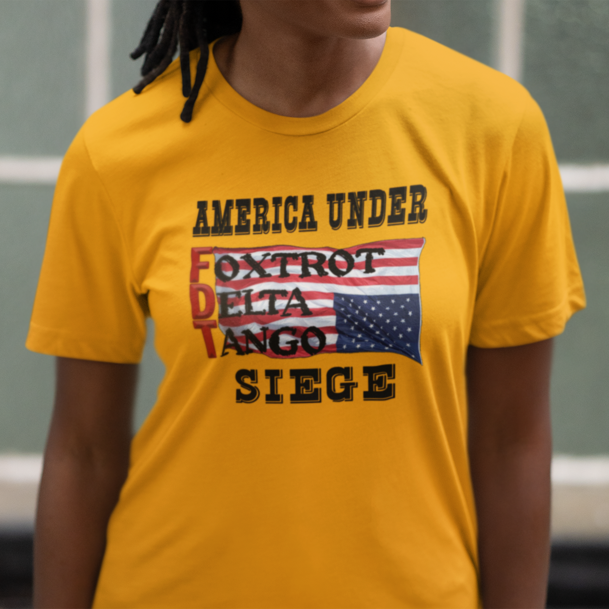 FOXTROT DELTA TANGO 1 T-SHIRT/GOLD