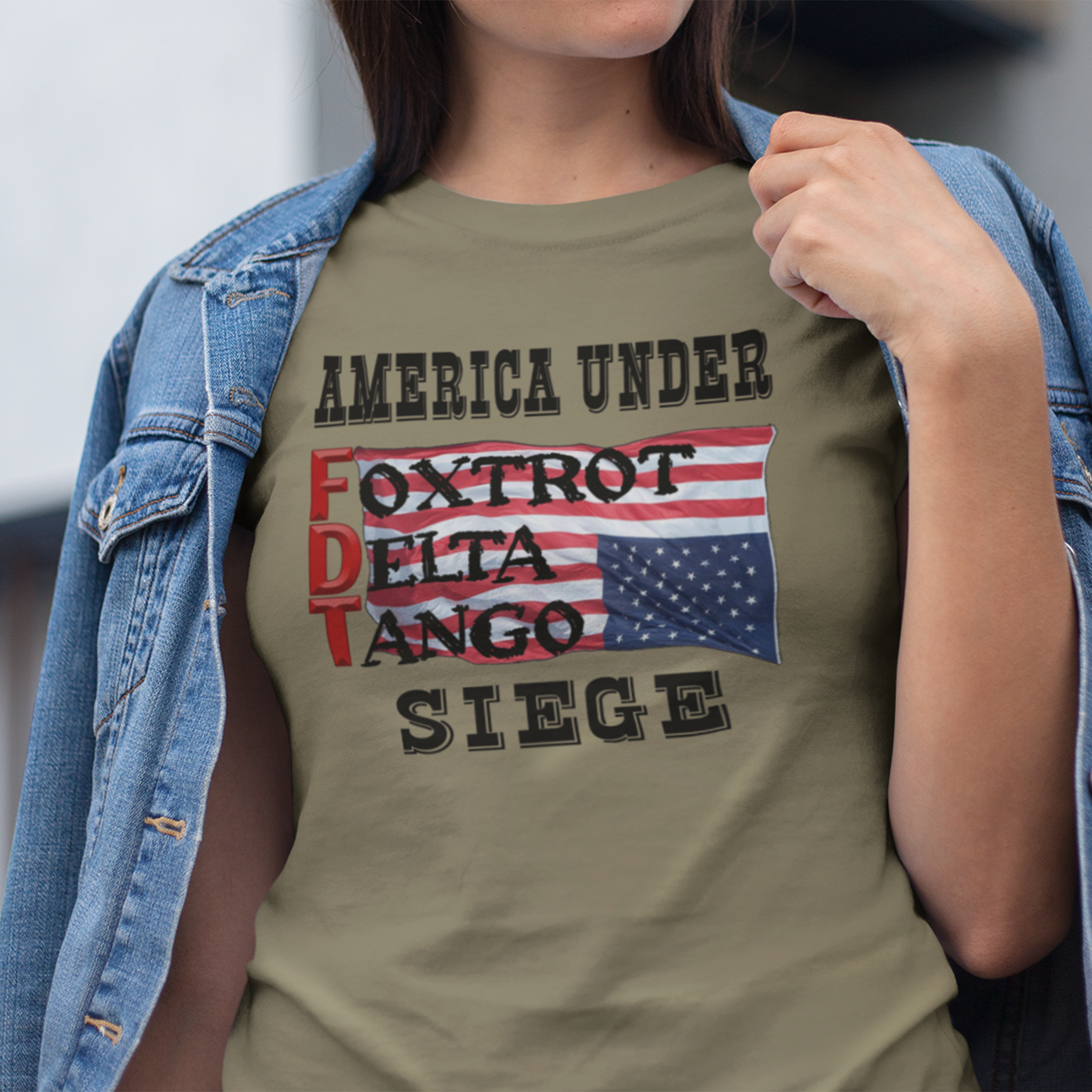 FOXTROT DELTA TANGO 1 T-SHIRT/HEATHER OLIVE