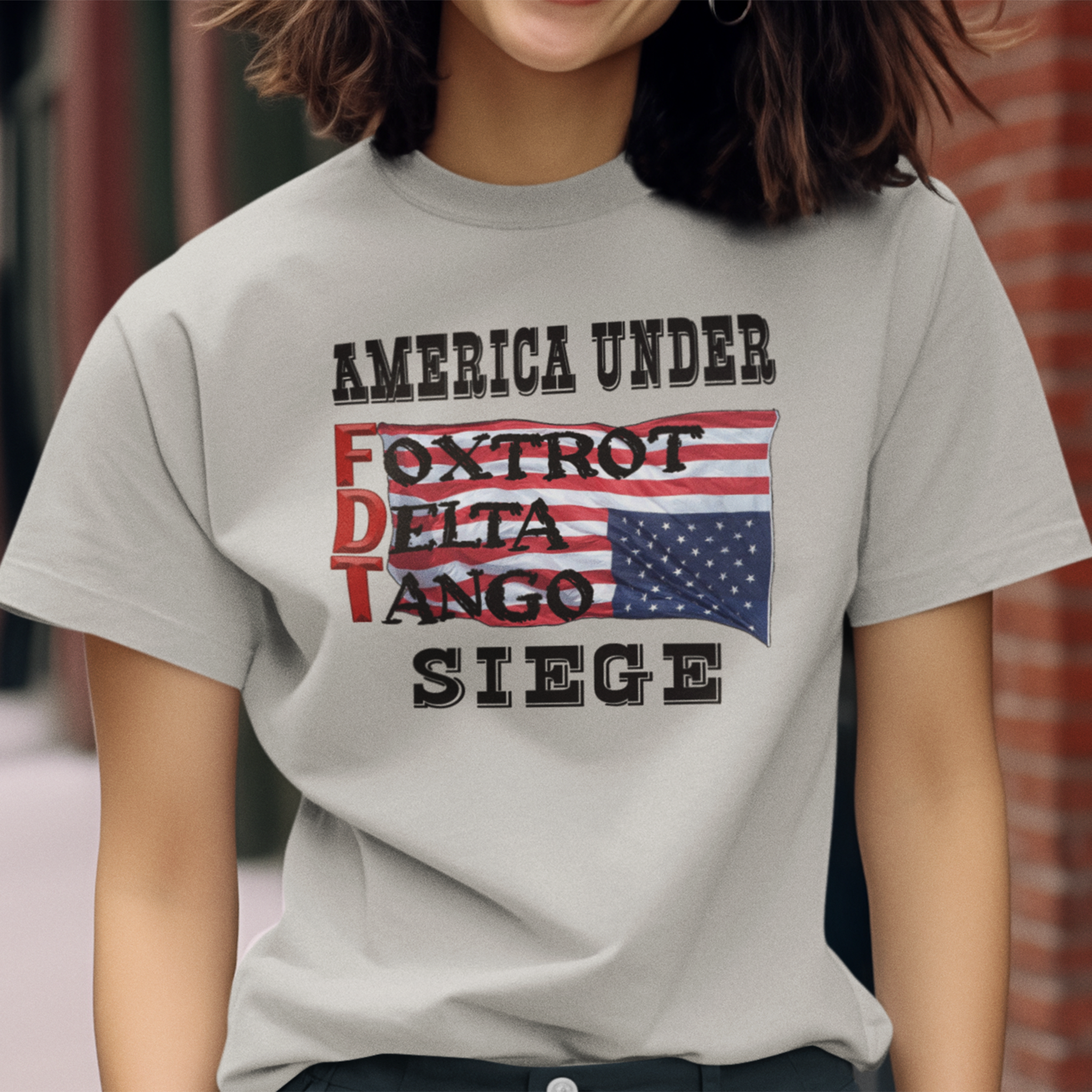 FOXTROT DELTA TANGO 1 T-SHIRT/SILVER