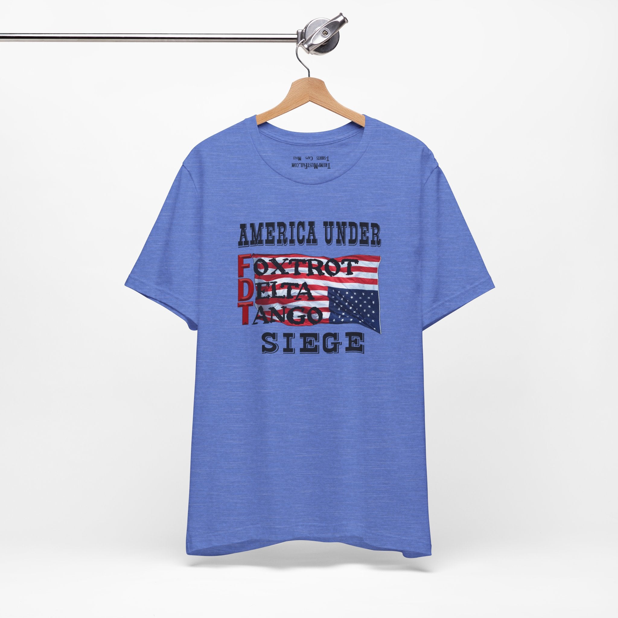 FOXTROT DELTA TANGO 1 T-SHIRT/HEATHER COLUMBIA BLUE