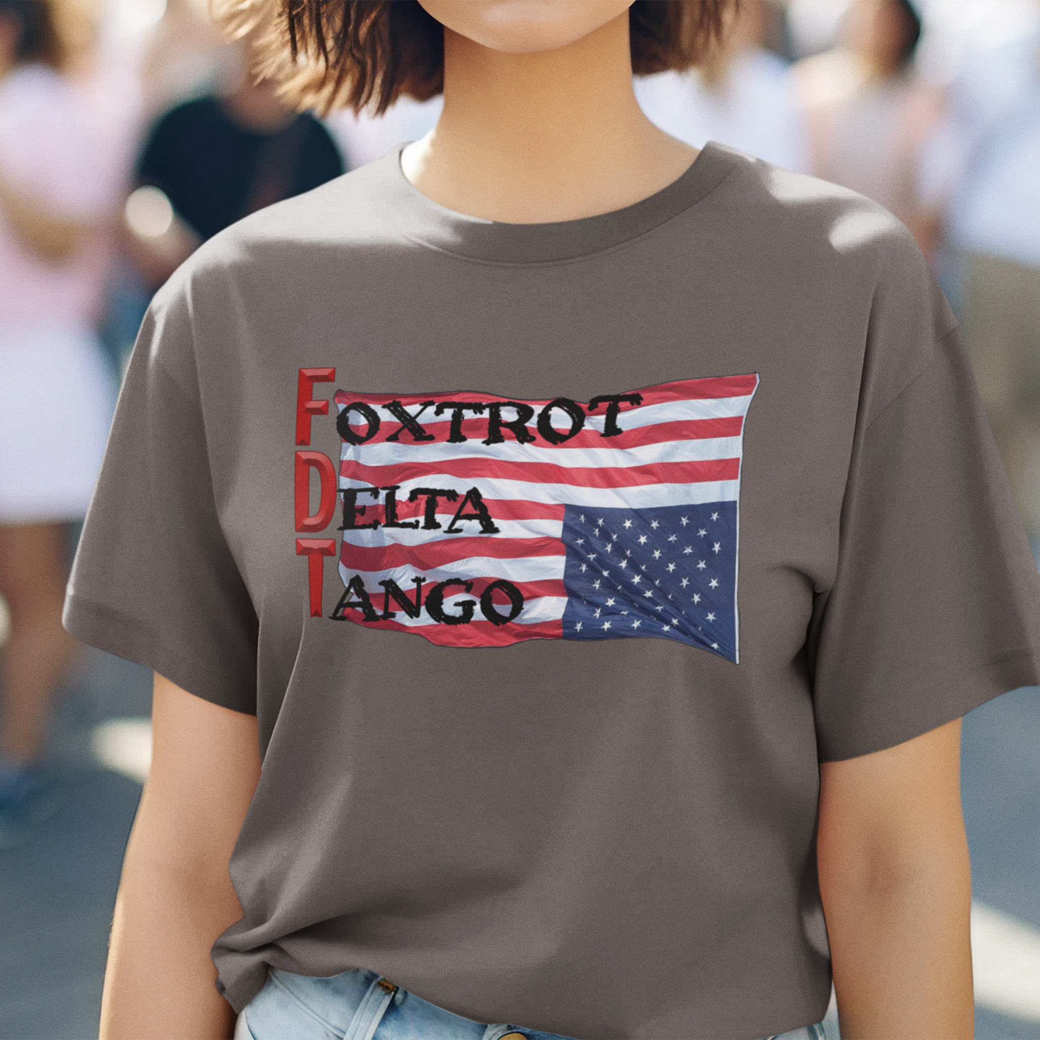 FOXTROT DELTA TANGO 2 T-SHIRT/BROWN