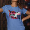 FOXTROT DELTA TANGO 2 T-SHIRT/HEATHER COLUMBIA BLUE