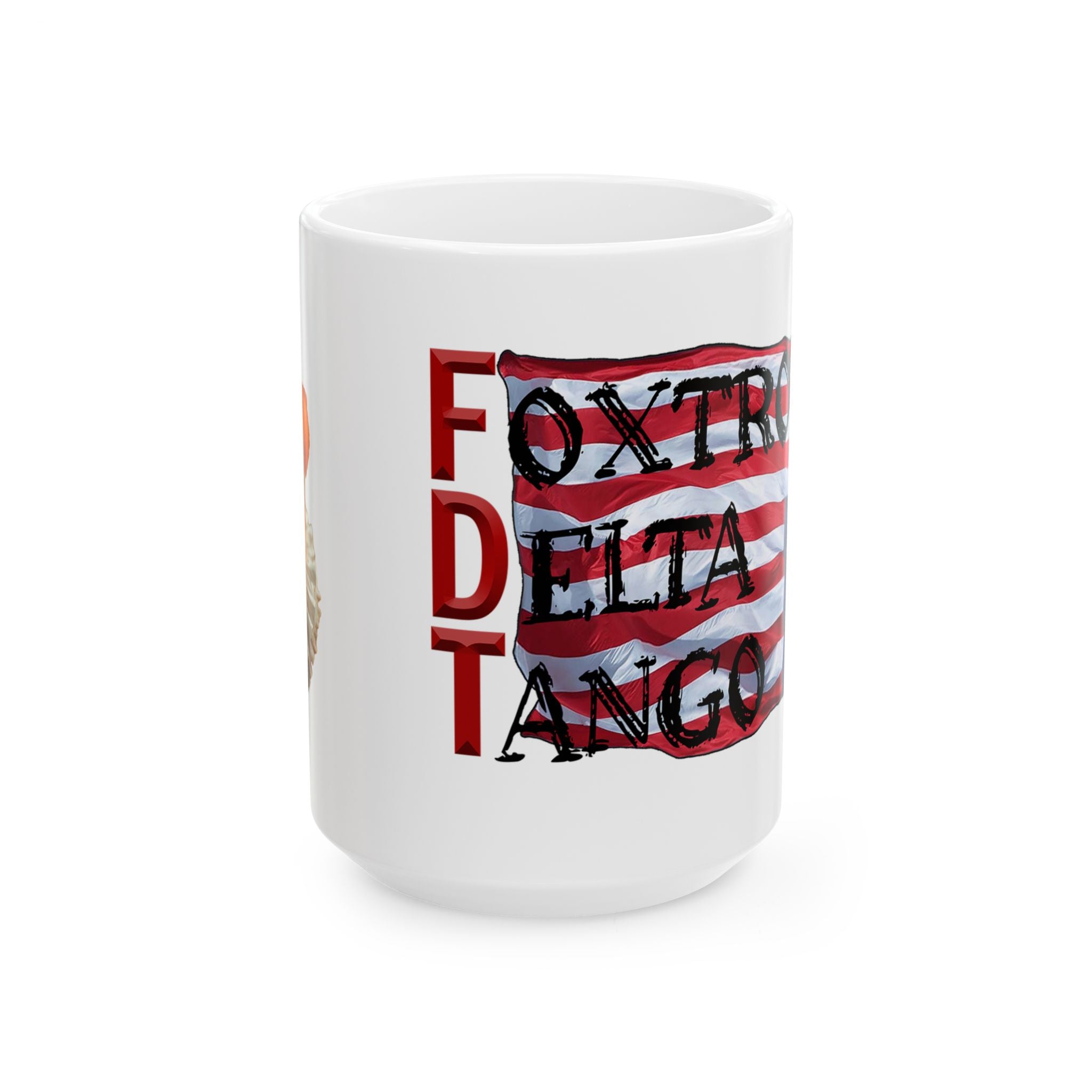 FOXTROT DELTA TANGO TRUMP CERAMIC MUG/WHITE
