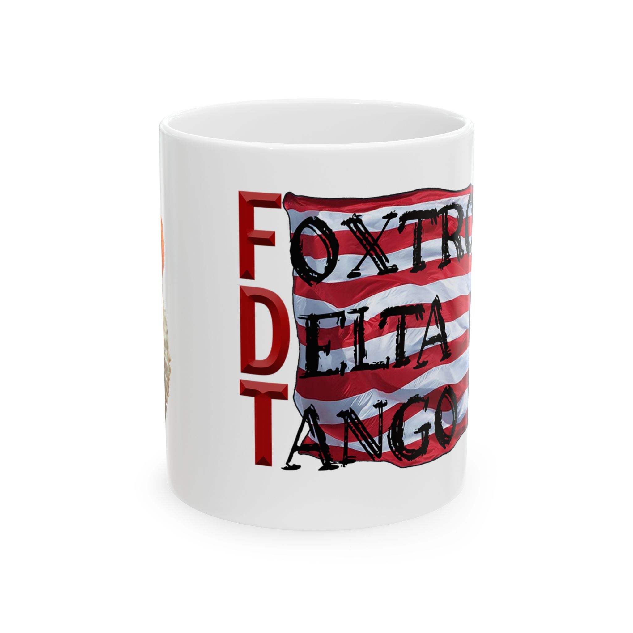 FOXTROT DELTA TANGO TRUMP CERAMIC MUG/WHITE