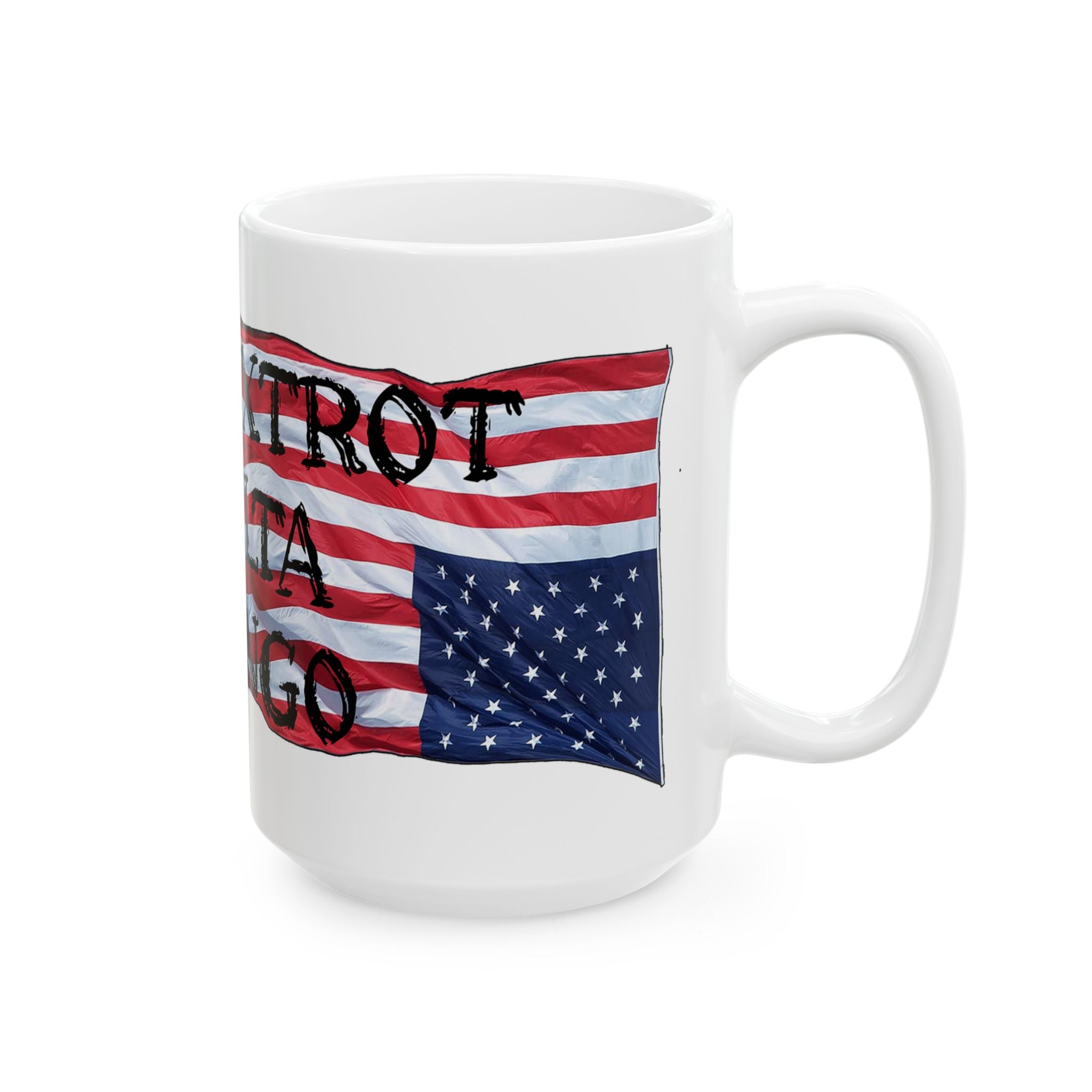 FOXTROT DELTA TANGO TRUMP CERAMIC MUG/WHITE