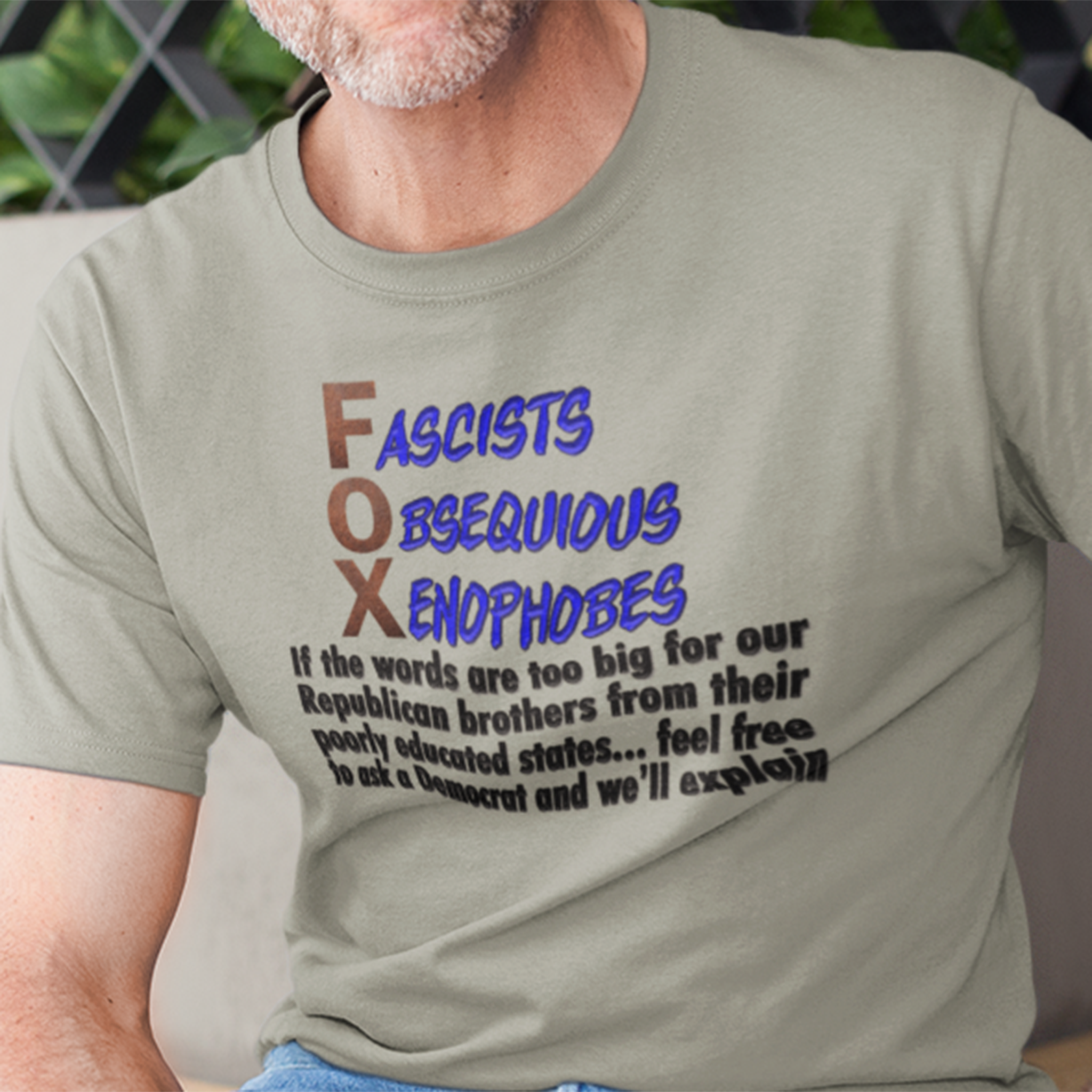 FOX IF THE WORDS T-SHIRT/ATHLETIC HEATHER