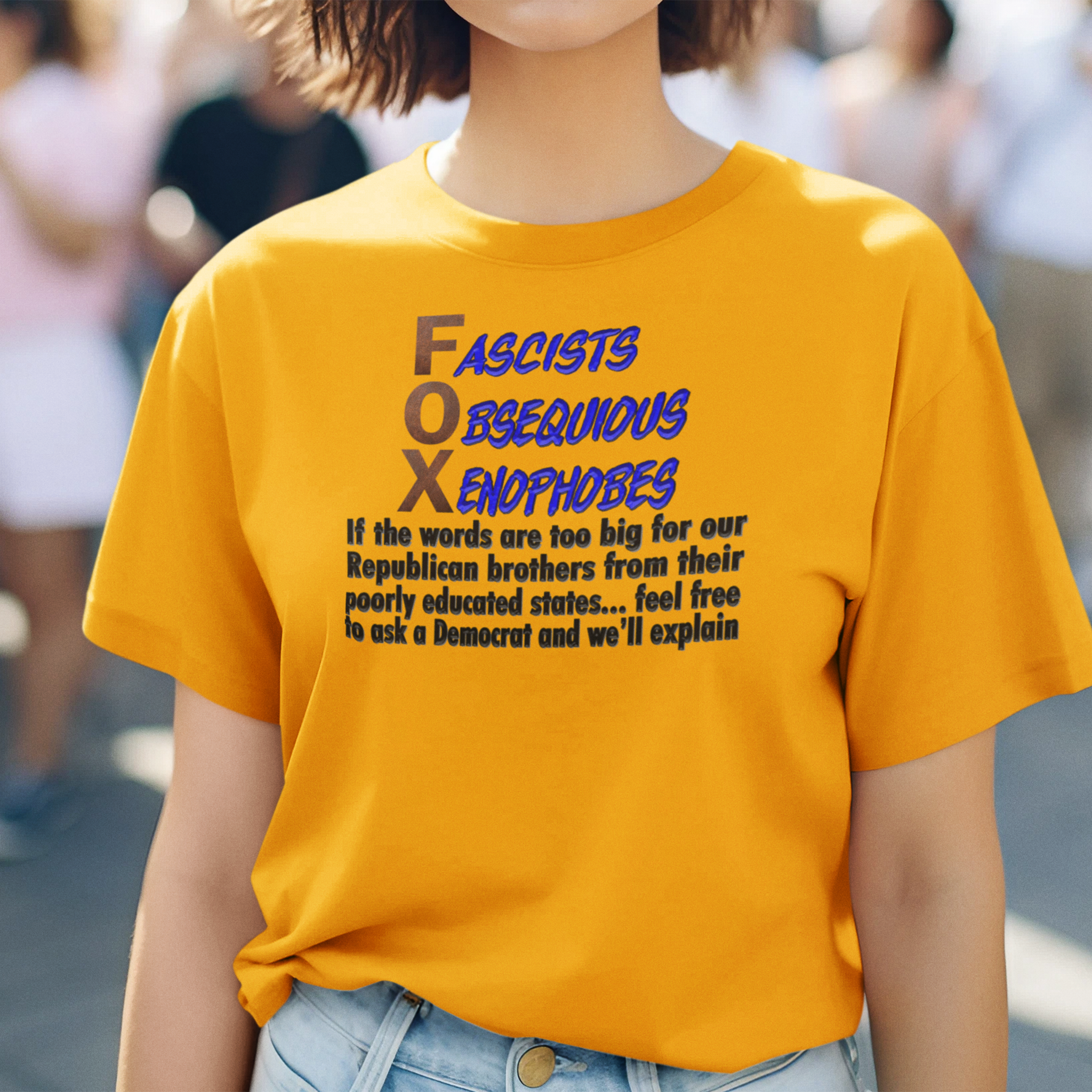 FOX IF THE WORDS T-SHIRT/GOLD