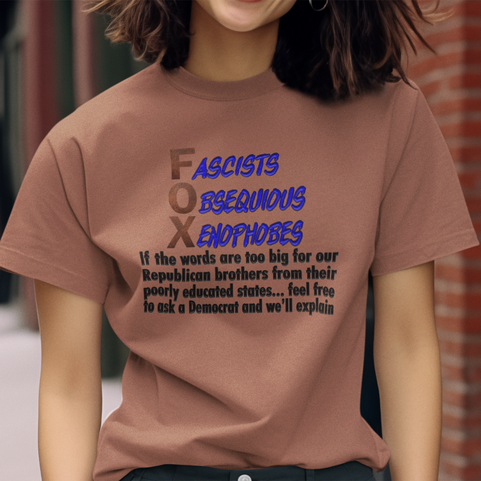 FOX IF THE WORDS T-SHIRT/HEATHER CLAY