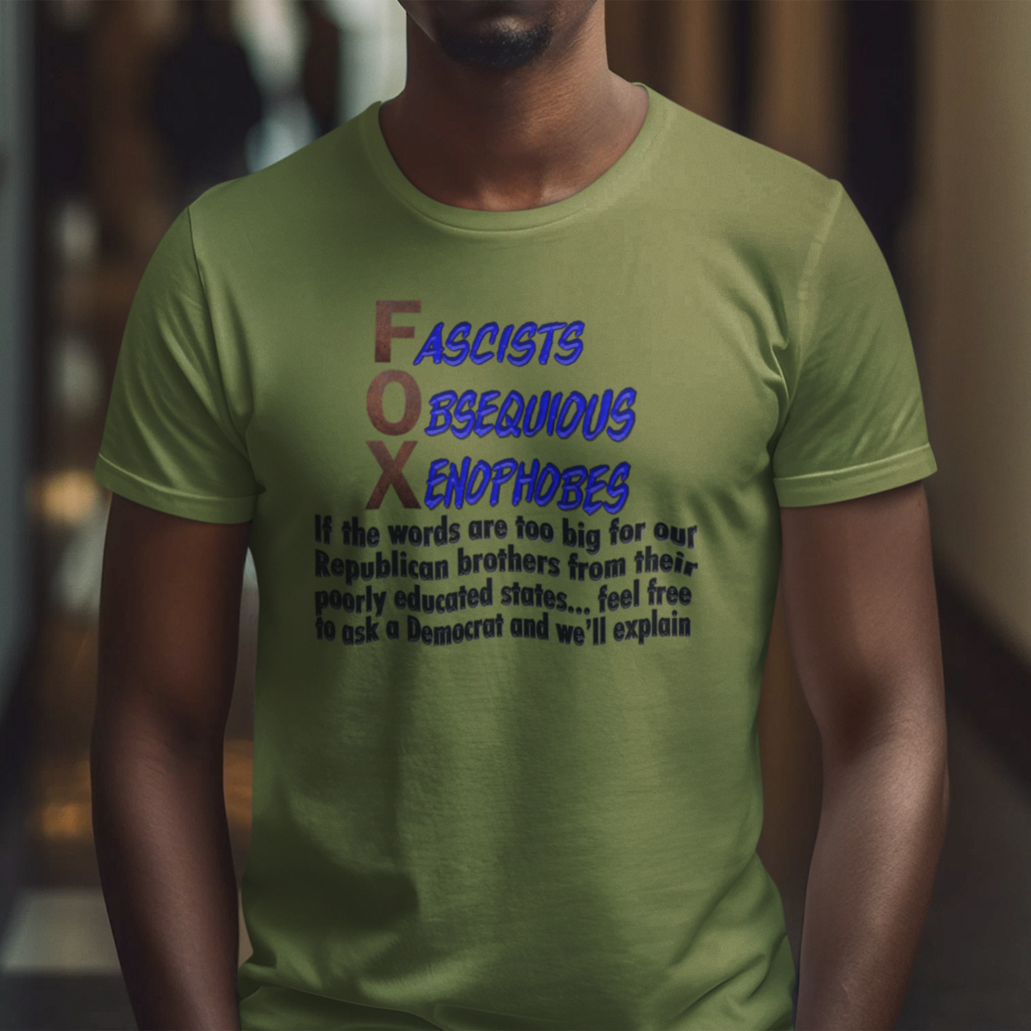 FOX IF THE WORDS T-SHIRT/ HEATHER GREEN