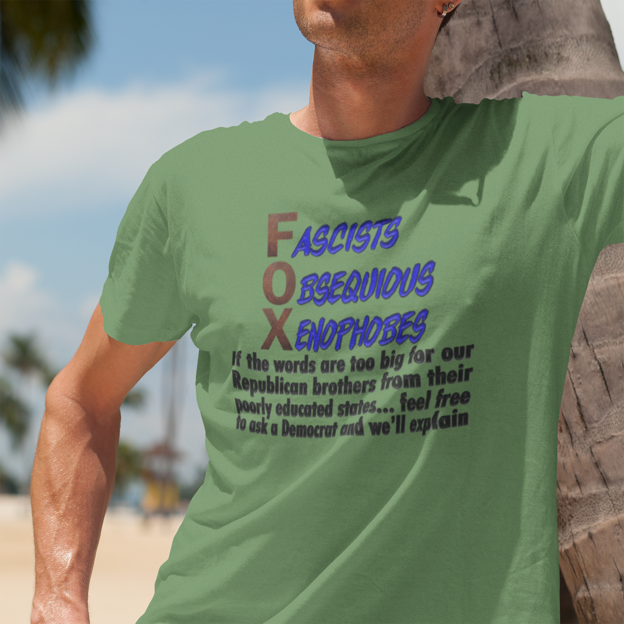 FOX IF THE WORDS T-SHIRT/LEAF