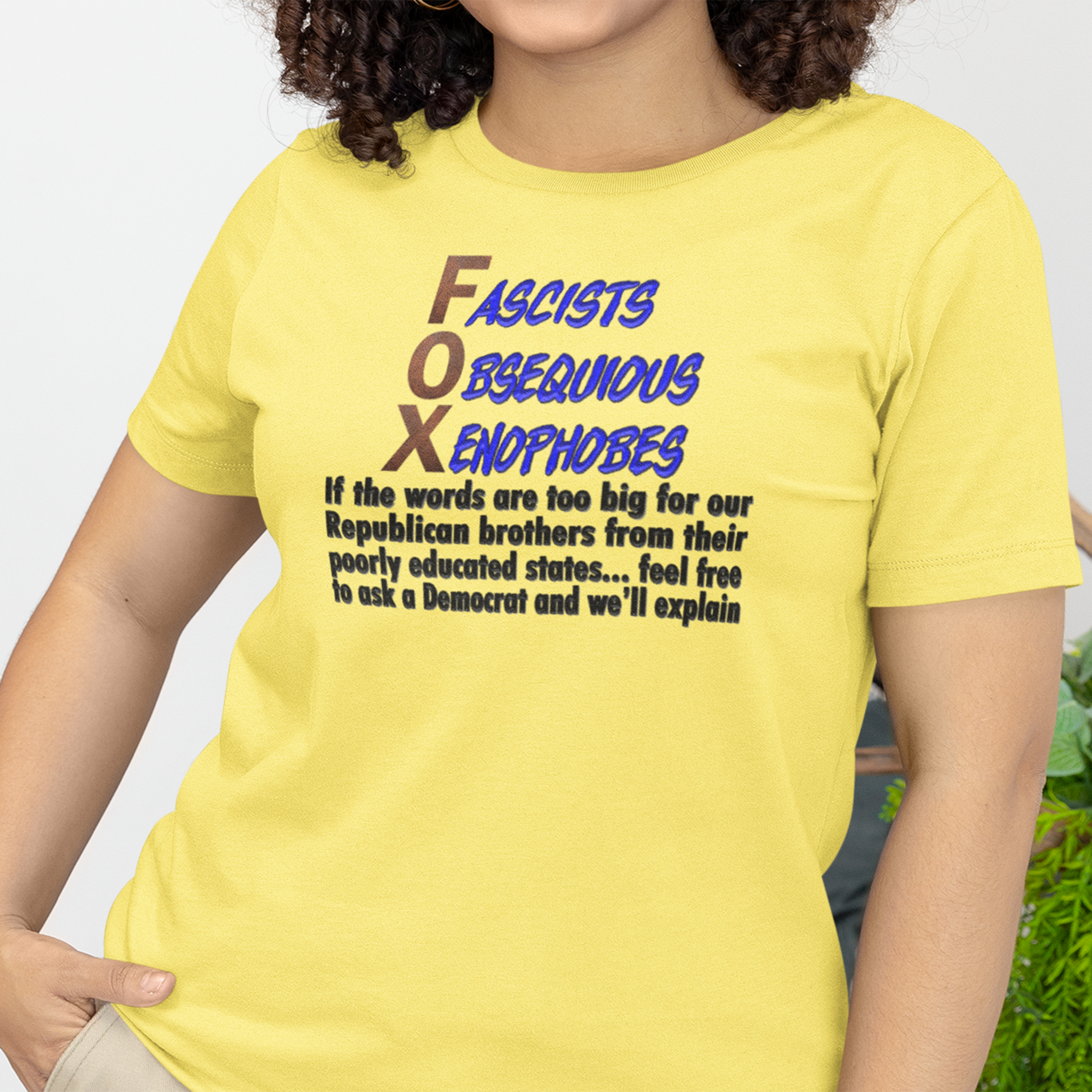 FOX IF THE WORDS T-SHIRT/YELLOW