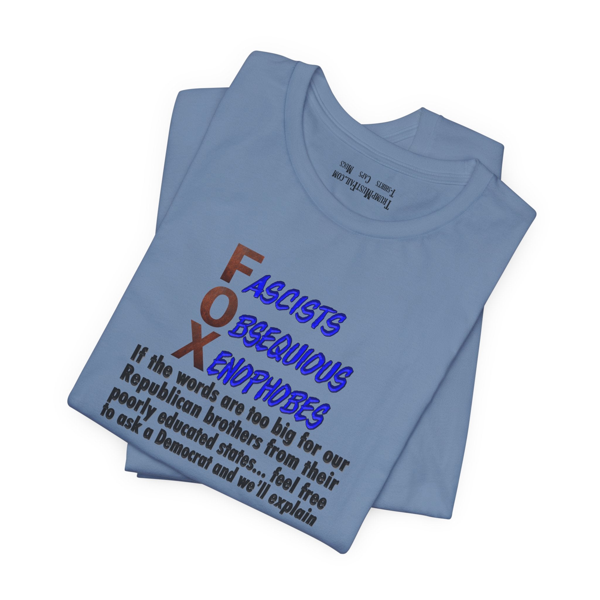 FOX IF THE WORDS T-SHIRT/STEEL BLUE