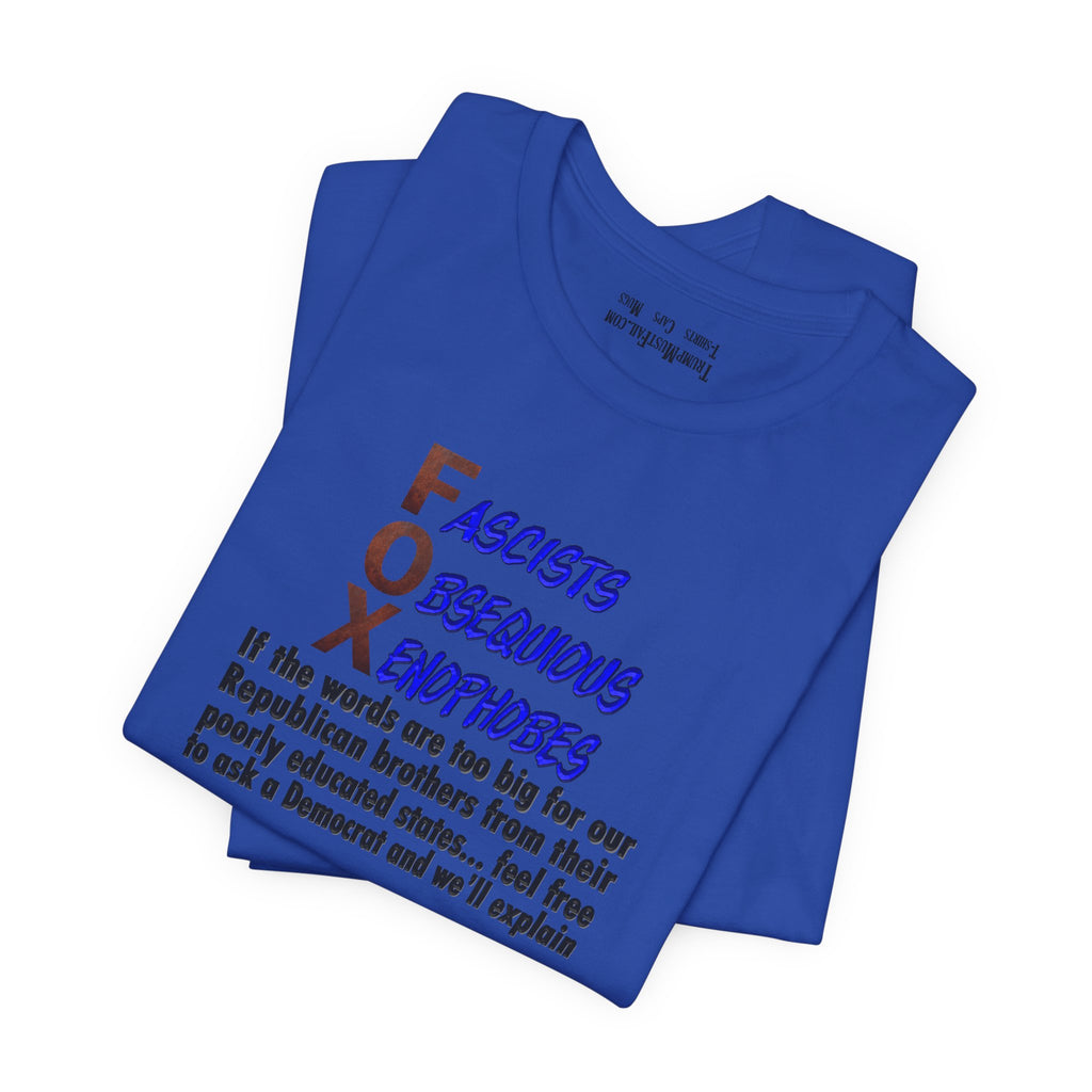 FOX IF THE WORDS T-SHIRT/TRUE ROYAL
