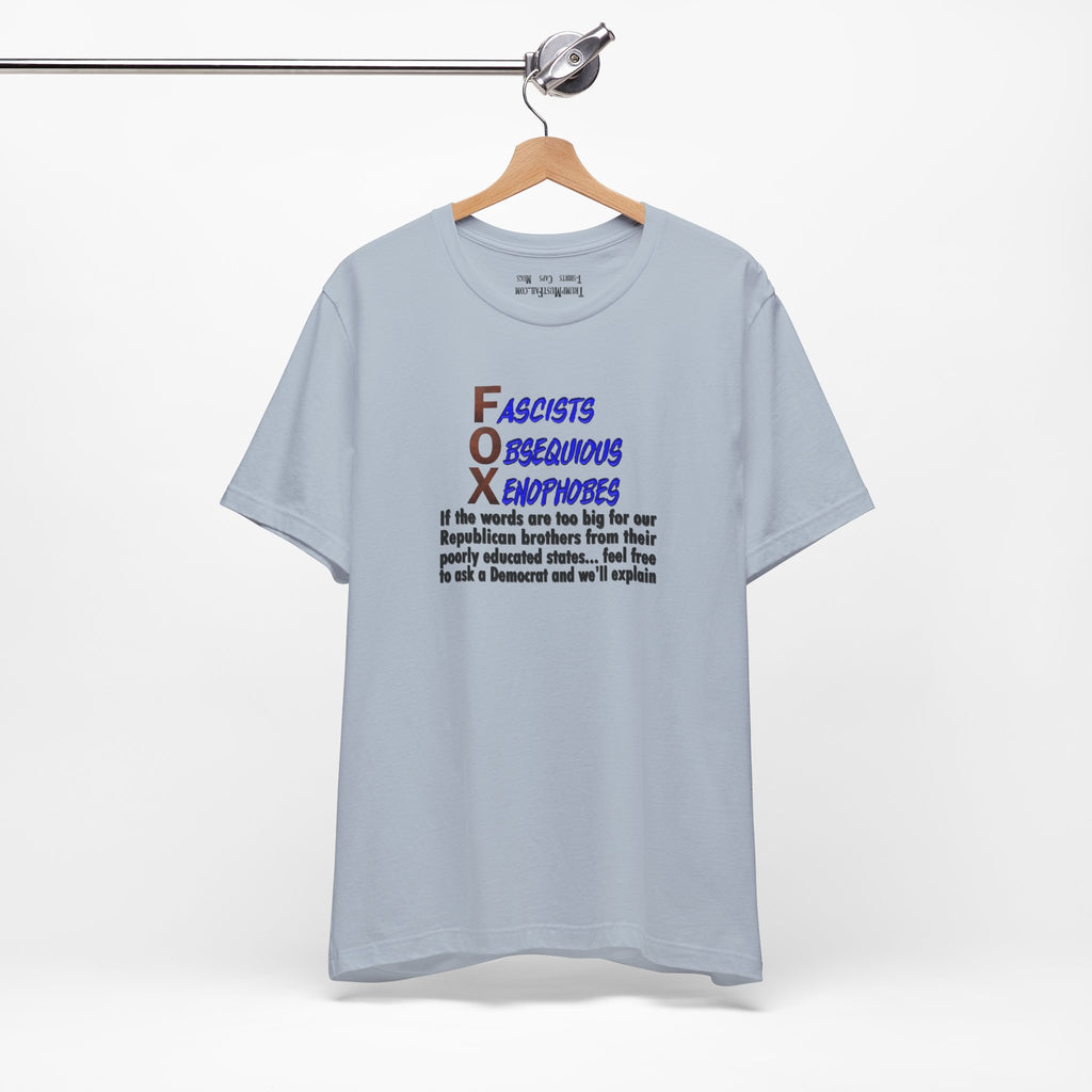 FOX IF THE WORDS T-SHIRT/ LIGHT BLUE