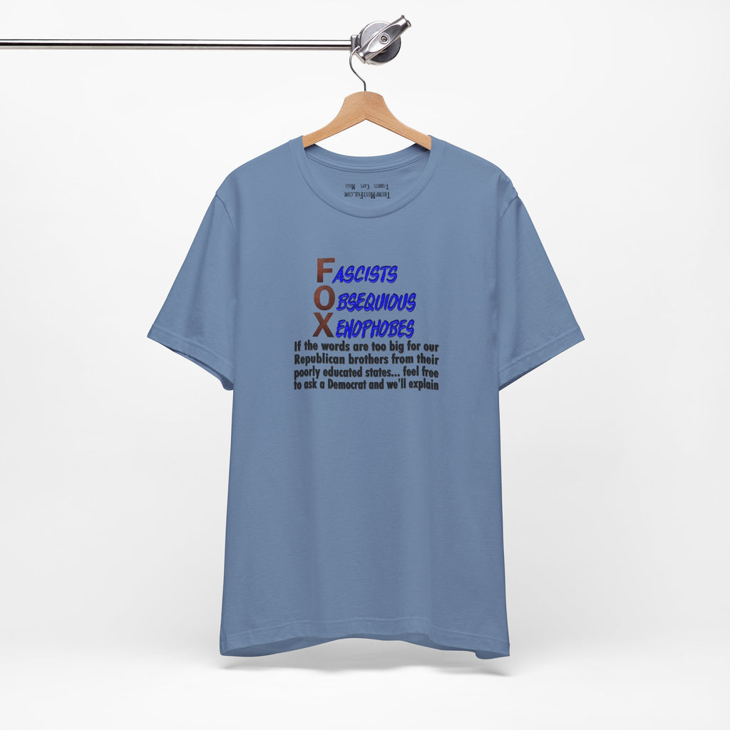FOX IF THE WORDS T-SHIRT/STEEL BLUE