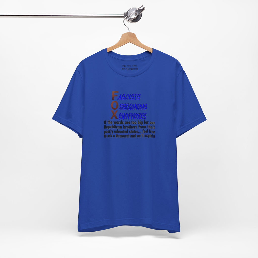 FOX IF THE WORDS T-SHIRT/TRUE ROYAL