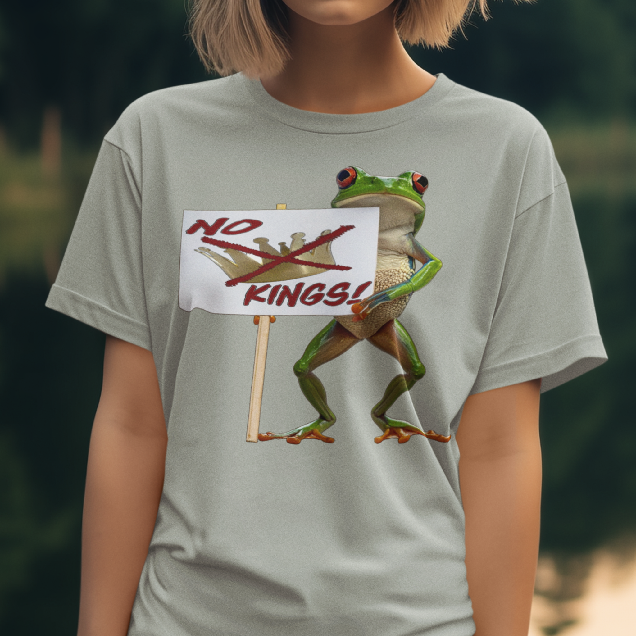 FROGS NO KINGS T-SHIRT/ATHLETIC HEATHER 