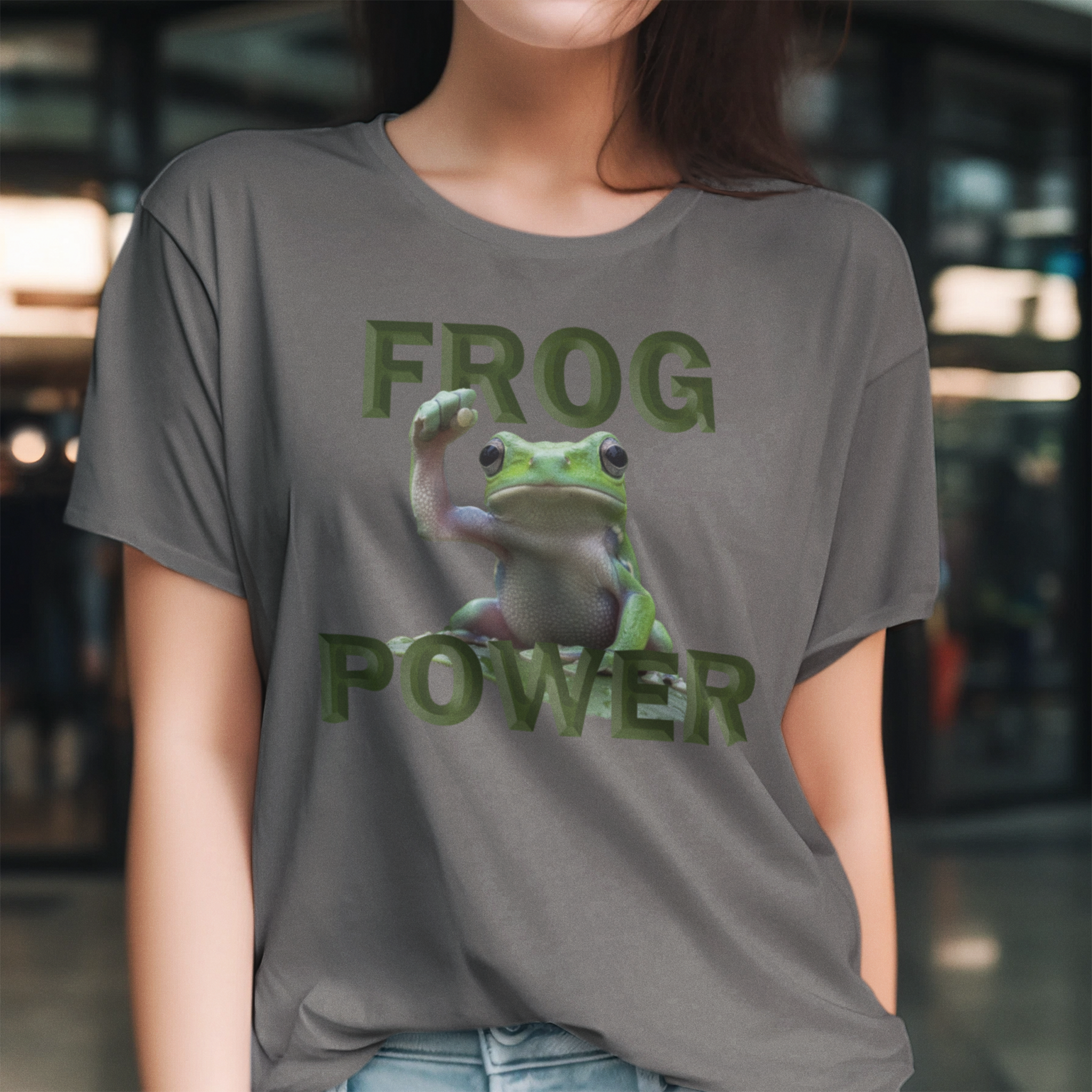 FROG POWER T-SHIRT/ASPHALT