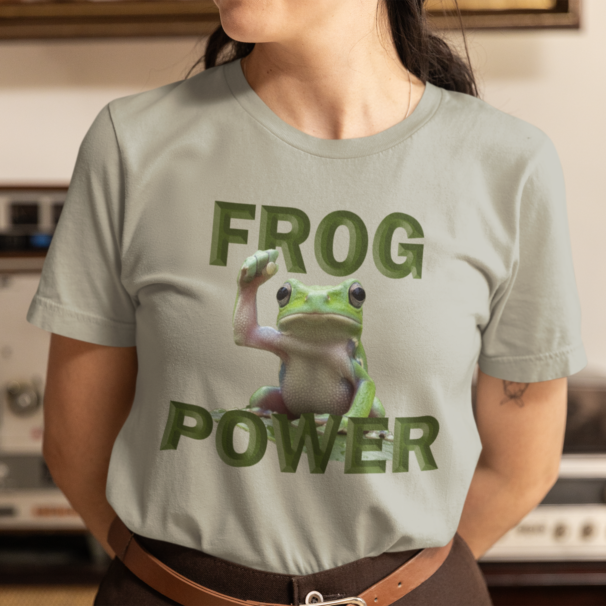 FROG POWER T-SHIRT/ATHLETIC HEATHER