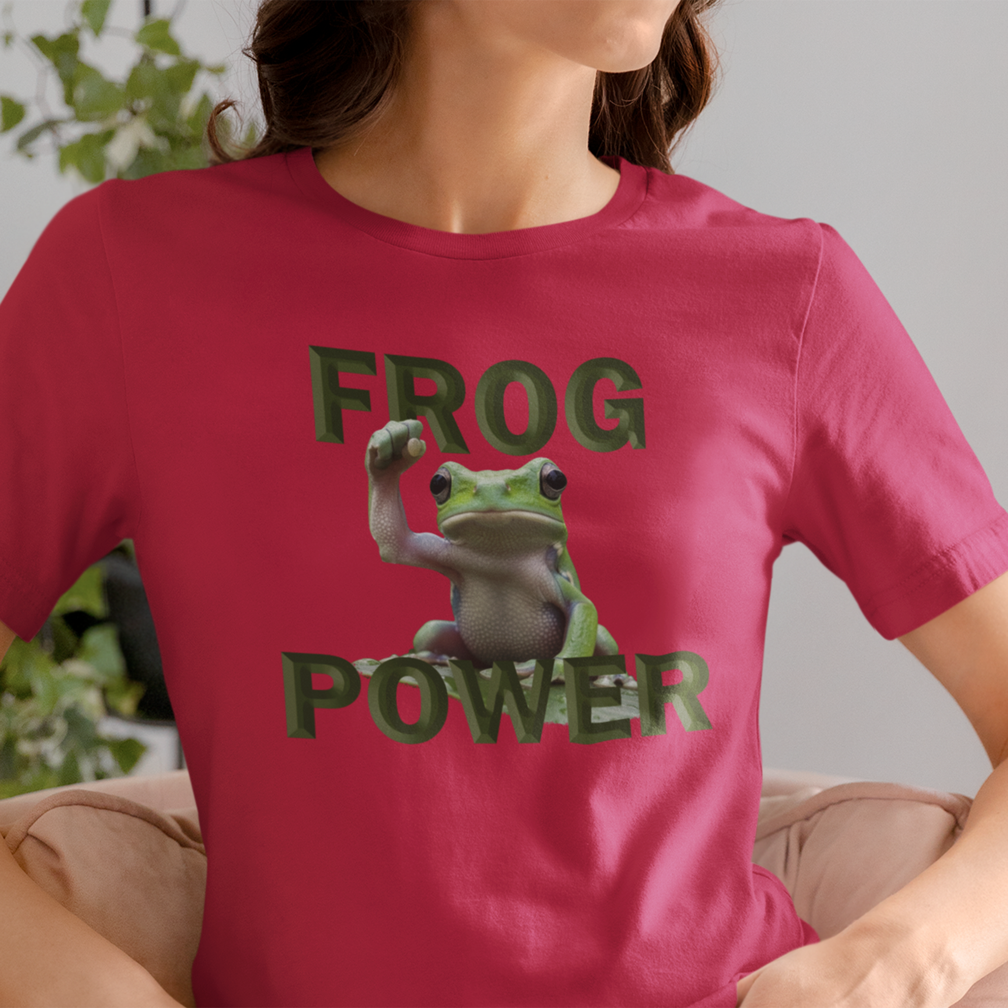 FROG POWER T-SHIRT/HEATHER RED