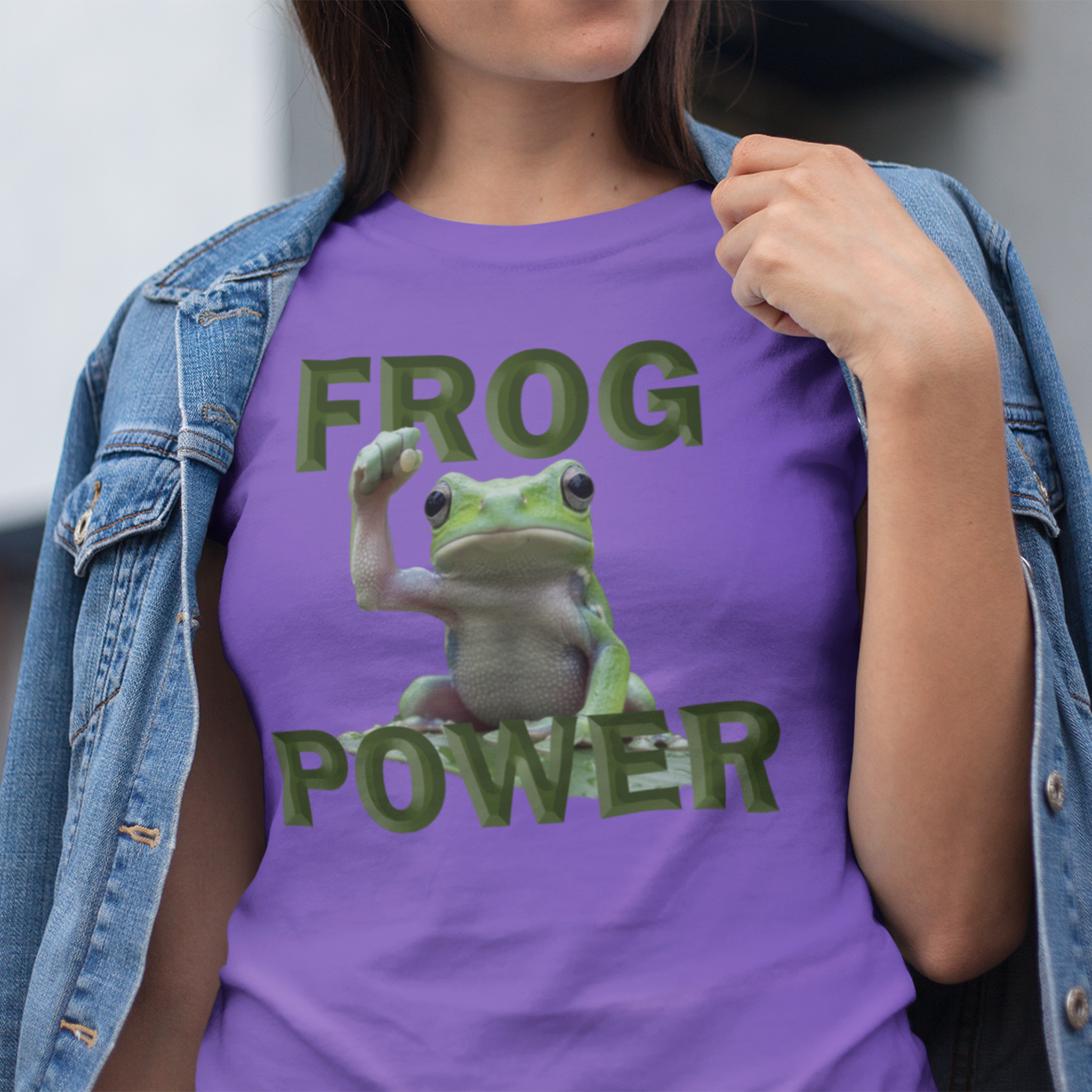 FROG POWER T-SHIRT/HEATHER TEAM PURPLE