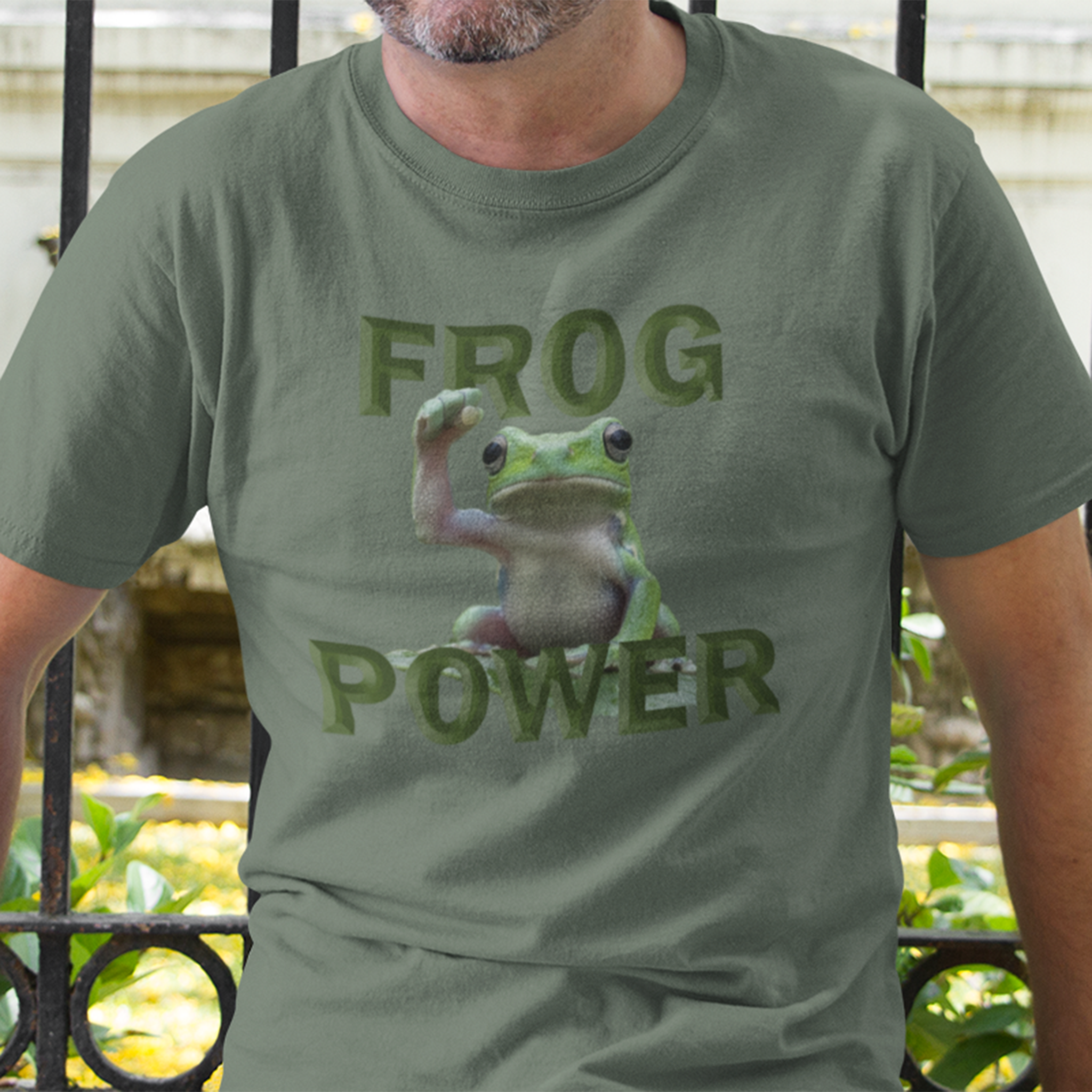 FROG POWER T-SHIRT/MILITARY GREEN