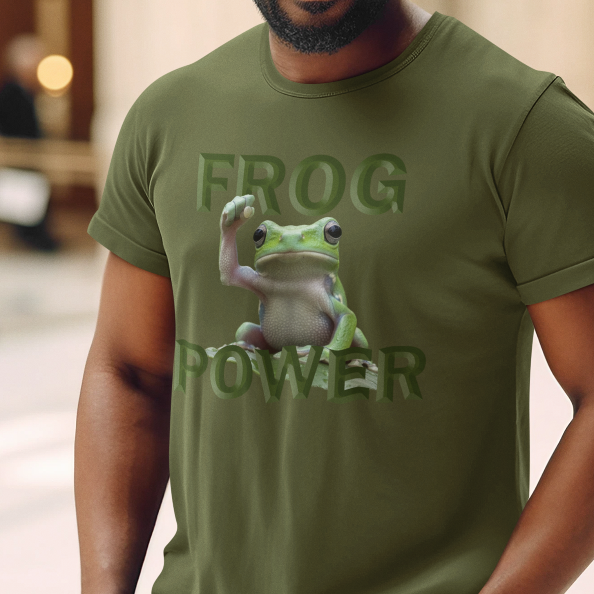 FROG POWER T-SHIRT/OLIVE