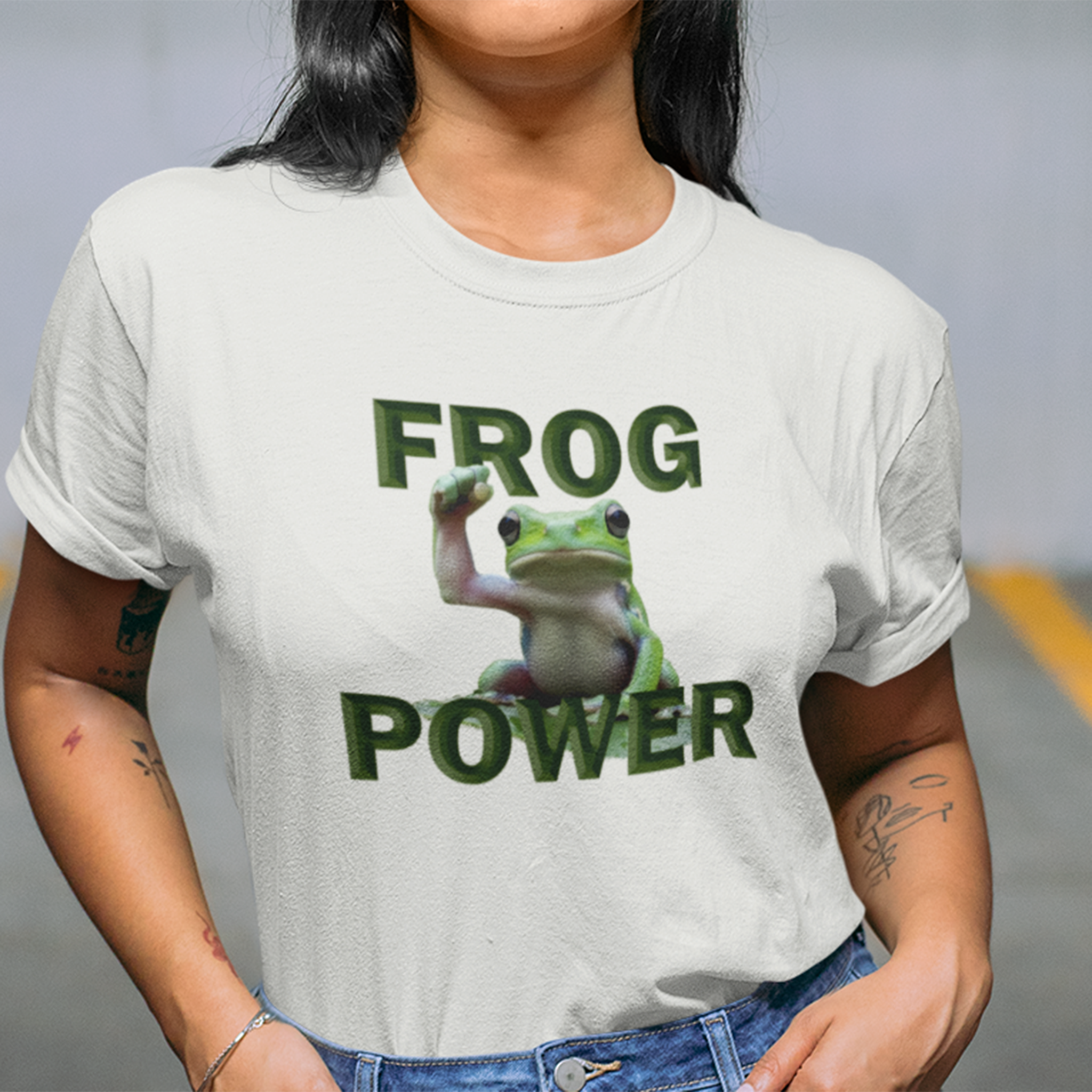 FROG POWER T-SHIRT/WHITE