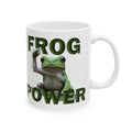 FROG POWER CERAMIC MUG/WHITE